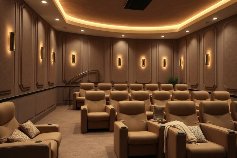 fresh-donstroy.ru | Акустические панели из дерева в отделке домашнего кинотеатра